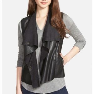 NWT leather and suede vest